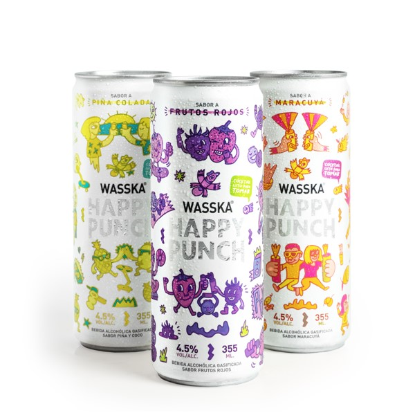 WASSKA Cocktail- Mix 3 sabores - Lata 355ml