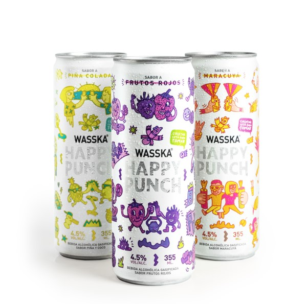 WASSKA Cocktail- Mix 3 sabores  - Lata 355ml